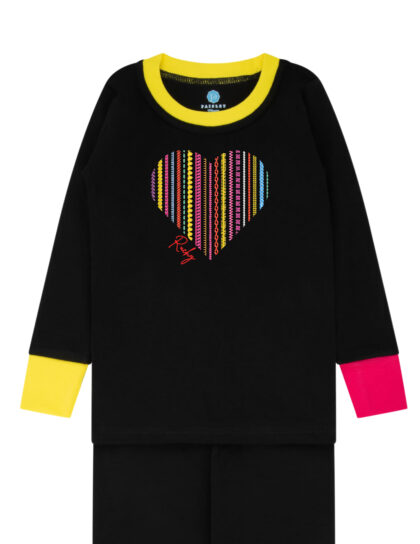 Stitch Stripe Heart Pink Pajama