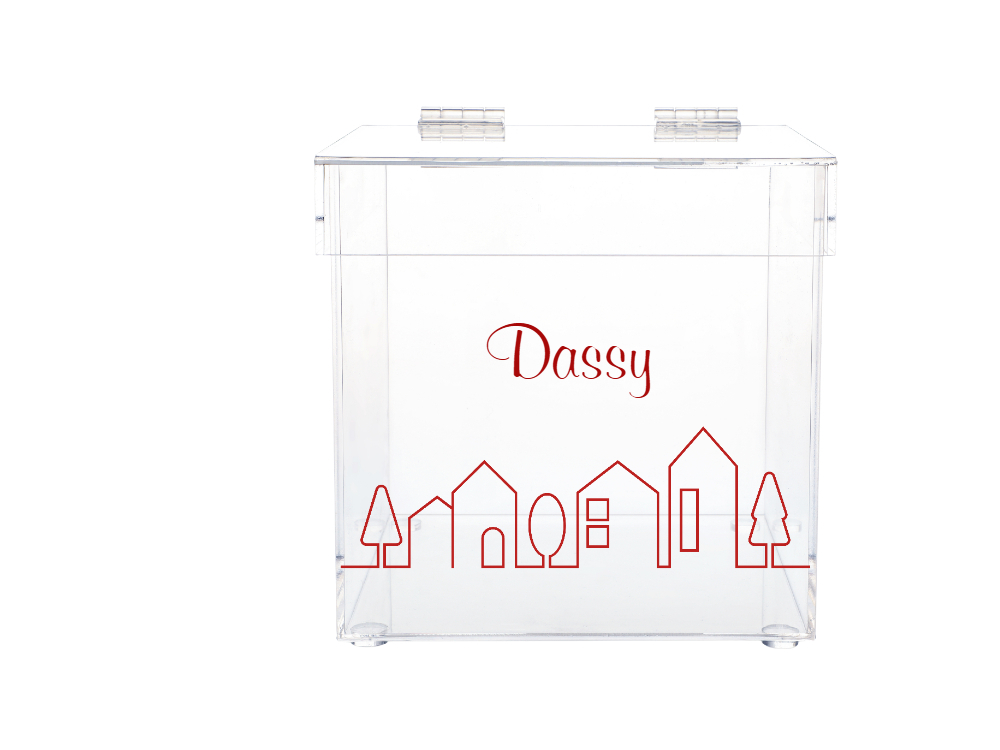 Accessory Box Girls- Cozy Village Red