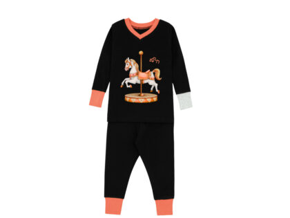 Spin & Snooze Coral Pajama