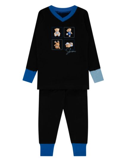 Tumbling Teddies Blue Pajama