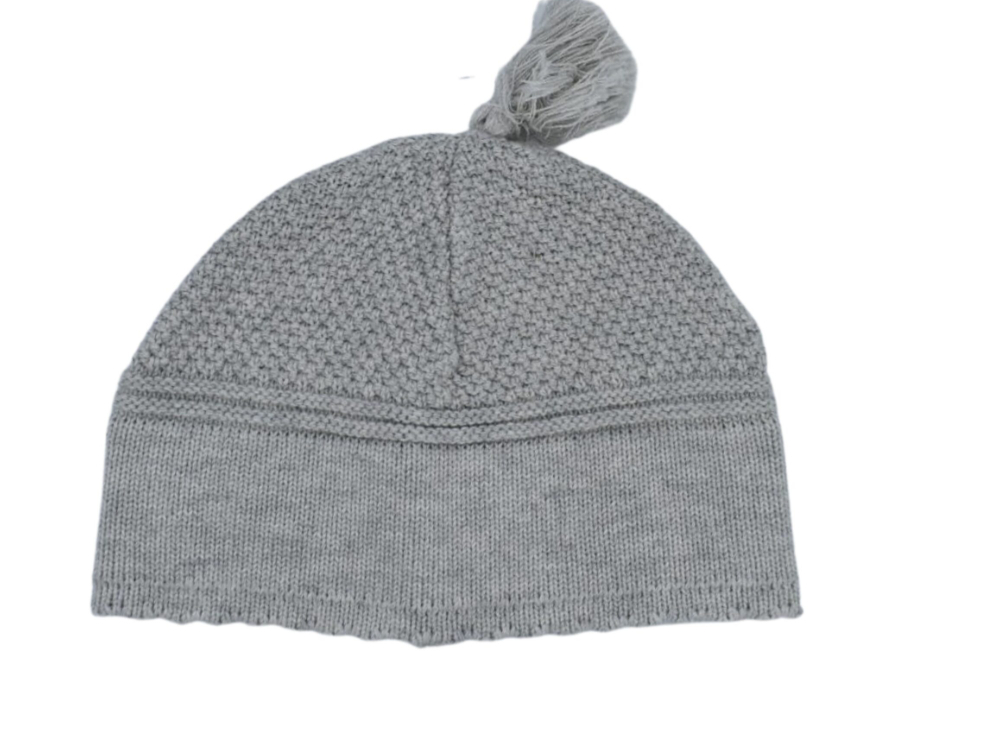 Heather Grey Sleep Yarmulke-Plain